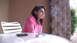 teen schoolgirl tries for